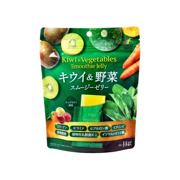 ユニマットリケン キウイ＆野菜スムージーゼリー 10gX14個入