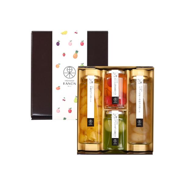フリュテリーカノン KANON 国産フルーツジュレ＆コンポート 4本アソート ゼリー ギフト