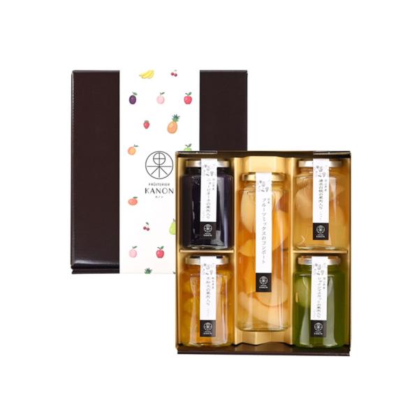 フリュテリーカノン KANON 国産フルーツジュレ＆コンポート 5本アソート ゼリー ギフト