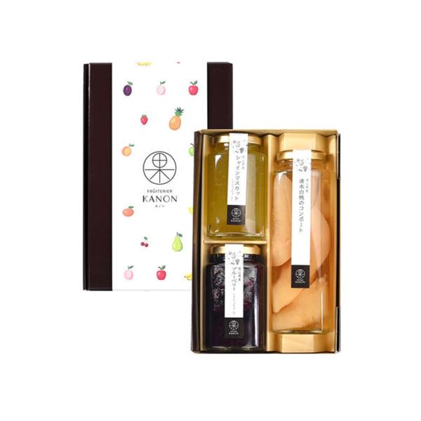 フリュテリーカノン KANON 国産コンフィチュール＆コンポート 3本アソート ゼリー ギフト