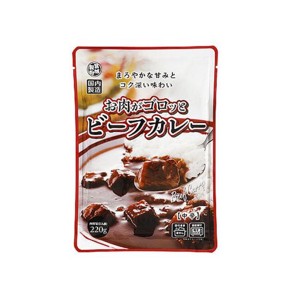 業務スーパー お肉がゴロッとビーフカレー 220g×4食入 レトルト パウチ 即席