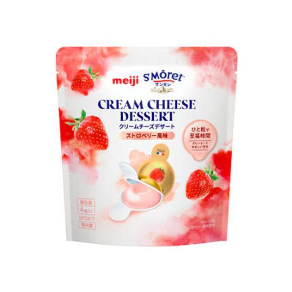明治 サンモレ クリームチーズデザート ストロベリー風味 冷蔵 80g×1個 フランス産 デザート ...