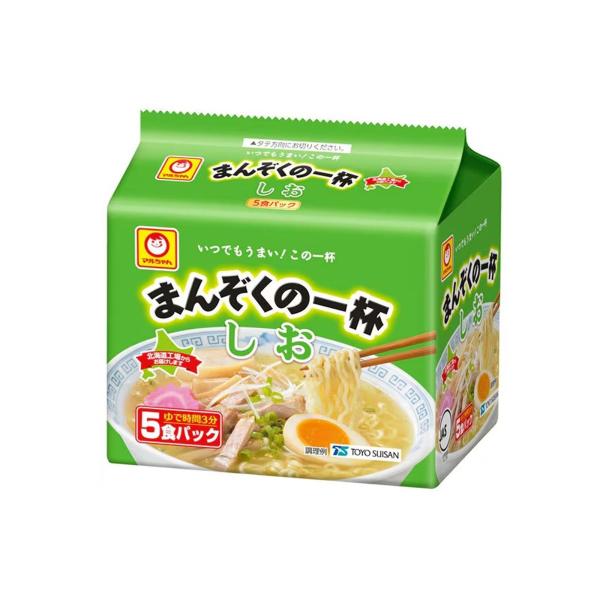 東洋水産 マルちゃん まんぞくの一杯 しお 5食パック 84g×5×1個  塩 インスタント ラーメ...
