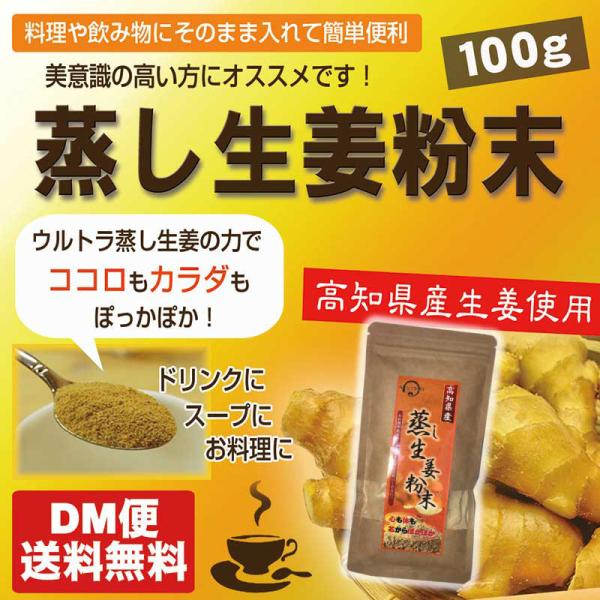 高知県産 蒸し生姜 粉末 ウルトラ生姜パウダー 100g あさイチ  DM便送料無料