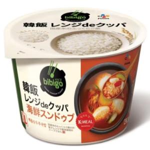 bibigo レンジdeクッパ 海鮮スンドゥブ 1個173.3g×1個 カップ飯 韓飯 ごはん スープ 簡単調理