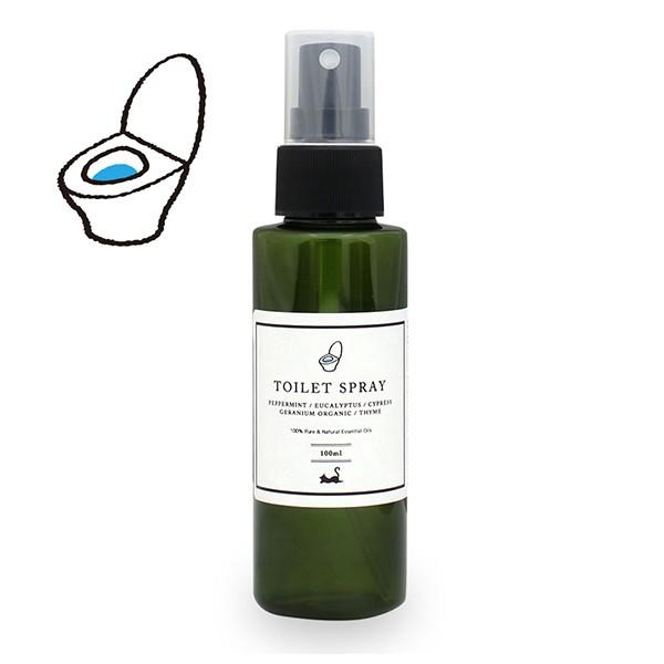トイレ用 トイレアロマスプレー100ml 天然由来100%エッセンシャルオイル ブレンドアロマオイル