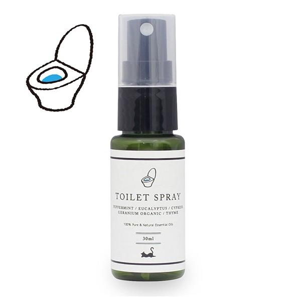 トイレ用 トイレアロマスプレー30ml 天然由来100%エッセンシャルオイル ブレンドアロマオイル