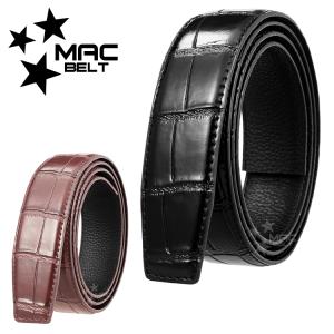 ベルト 交換用 穴なし 35mm クロコ 型押し 本革 メンズ ベルトのみ