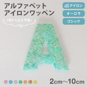 オーロラワッペン アルファベット2-10cm 名前や文字のアップリケ