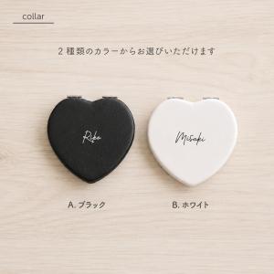 名入れ ハート型ミラー コンパクト 日本製 手...の詳細画像5
