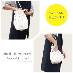 ハート柄 巾着袋 刺繍 名前入り 出産祝い 誕...の詳細画像4
