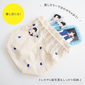 ハート柄 巾着袋 刺繍 名前入り 出産祝い 誕...の詳細画像5