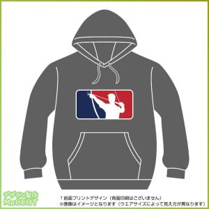 弓道パーカー MLBロゴ風デザイン｜maccut