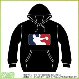 ハンドボールパーカー MLBロゴ風デザイン｜maccut