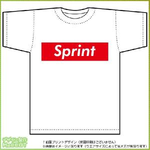 短距離走Tシャツ（白）  ボックスロゴデザイン｜maccut