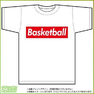 バスケットボールTシャツ（白）  ボックスロゴデザイン｜maccut