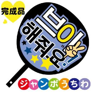韓流コンサートジャンボうちわ ハグしてください メッセージ入り完成品