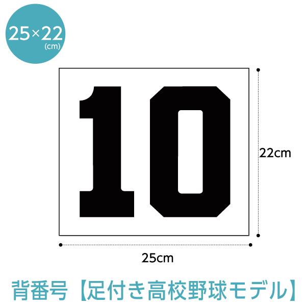 背番号ゼッケン 中学高校野球モデル W25cm×H22cm スポーツゼッケン その他野球用品