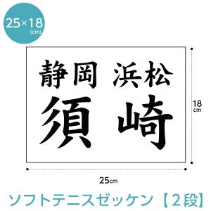 ソフトテニスゼッケン2段レイアウト W25cm×H18cm スポーツゼッケン その他テニス用品 爆買