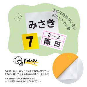 ゼッケン 卓球用1段レイアウト W25cm×H...の詳細画像2