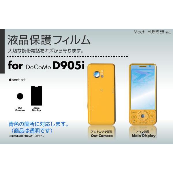 D905i液晶保護フィルム 3台分セット