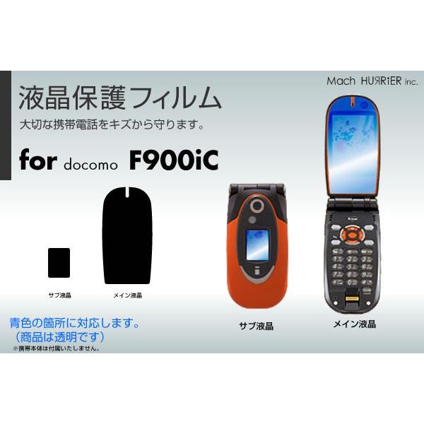 F900iC液晶保護フィルム 3台分セット