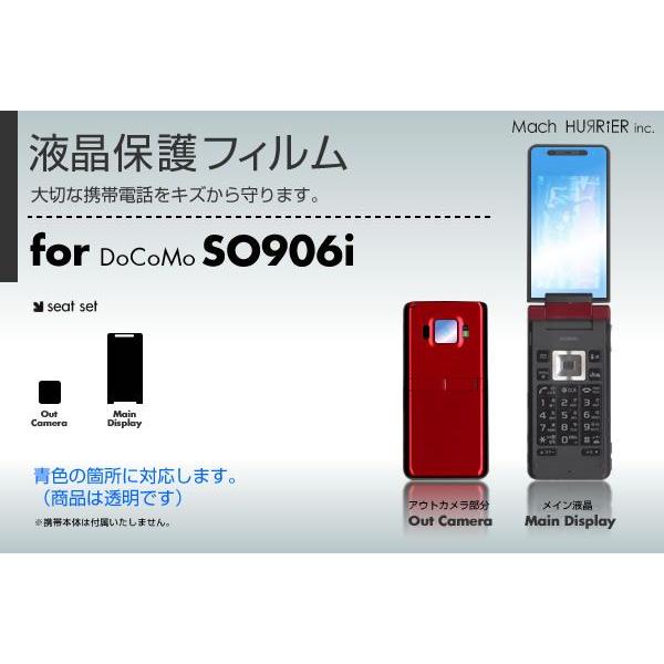 SO906i液晶保護フィルム 3台分セット