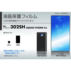 SoftBank AQUOS PHONE Xx 302SH 専用液晶保護フィルム 3台分セット｜machhurrier