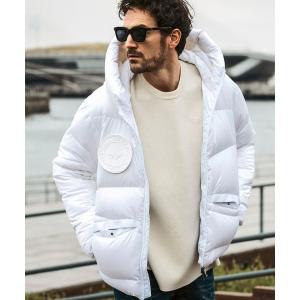 1PIU1UGUALE3 RELAX ジップロゴダウンジャケット メンズ 男性 アウター