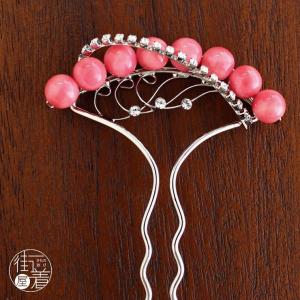 極美品.定価9万】 和装　花嫁　婚礼　高級かんざし　鶴　パール　珊瑚 楽天市場】夫婦鶴 珊瑚ビラかんざし【ブライダル】【花嫁】【和婚