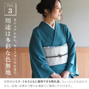 着物 単衣 色無地 洗える 人気商品 楊柳 セ...の詳細画像4