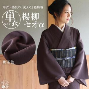 TORAY（東レ） [人気商品] 着物 単衣 色無地 楊柳セオα 浅紫色 M L