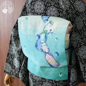 M3330【着物と帯 京月花】■シルバーと白地古典宝尽くし文様引箔正絹袋帯六通■ M3330【着物と帯 京月花】□シルバーと白地古典宝尽くし文様引箔正絹