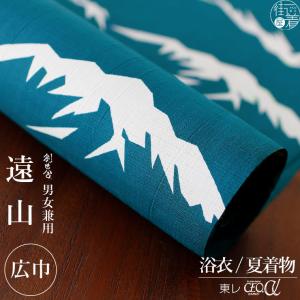 セオα] 浴衣 反物 男女兼用 かすれ十字 紺色 D2 ネイビー ブルー 青色