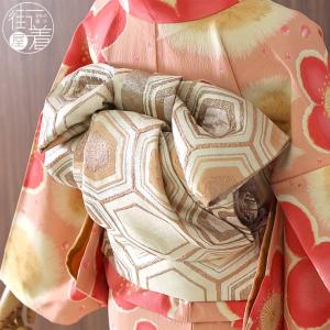 ★3252★ 振袖用 袋帯 全通 正絹 豪華 唐花風 結婚式 成人式 Y☆3252☆ 振袖用 袋帯 全通 正絹 豪華 唐花風 結婚式 成人式