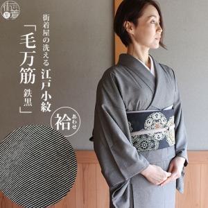 色無地 単衣 染抜き一つ紋 グレー 縮緬地 身丈163cm 裄丈68.0cm正絹 色無地 単衣 染抜き一つ紋 グレー 縮緬地 身丈163cm 裄丈