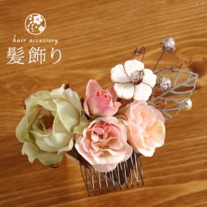 「夢がたり」髪飾り(コーム) - ミニバラブーケ...の商品画像