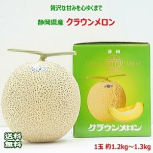 【送料無料】静岡県産　クラウンメロン1玉　約1.2〜1.3kg｜machika