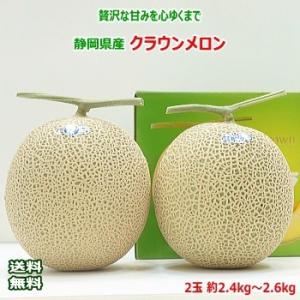 【送料無料】静岡県産　クラウンメロン1玉　約2.4〜2.6kg｜machika