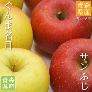 送料無料 青森県産 りんご サンふじ ぐんま名月 8-12玉 約3kg  りんご 蜜入り りんご 3kg  送料無料 お歳暮｜machika