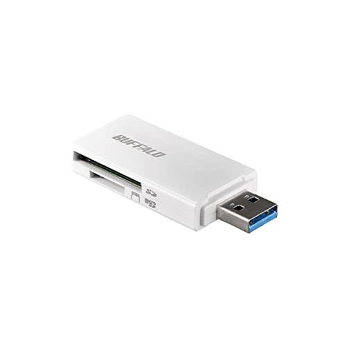 BUFFALO USB3.0 microSD/SDカード専用カードリーダー ホワイト BSCR27U...