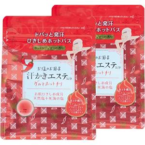 マックス 汗かきエステ気分 ゲルマホットチリ 入浴剤 ホットジンジャーの香り 500g×2個+おまけ付｜machikado-shop