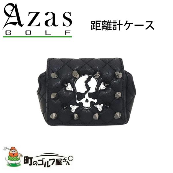 アザスゴルフ RFB-Sq01B セルモ 距離計ケース 黒×黒 スタッズ ドクロ Azas Golf...