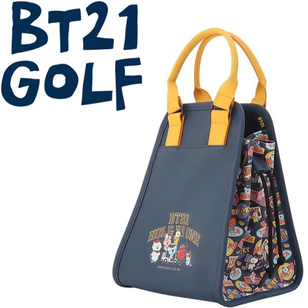 LINE FRIENDS BT21 GOLF ホールインワン ミニ トート バッグ ネイビー 202...