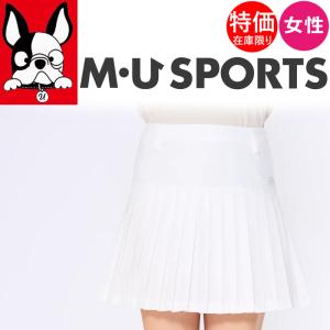 未使用 M・U SPORTS MUスポーツ ゴルフスカート 白 40上品デザイン M・U SPORTS 【当店在庫商品】 MU スポーツ ゴルフ プリーツスカート