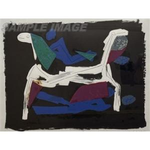 マリノ・マリーニ「馬と騎士 I」(Chevaux et Cavaliers I)（版画）【額縁付き】...