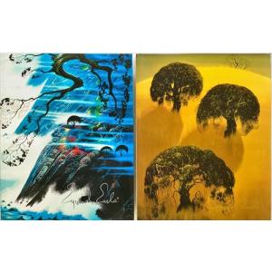 「アイベン・アール全版画作品集 The Complete Graphics of Eyvind Earle 1991-2000 1940-1990（2巻セット）」[B240091]｜machinoiriguchi2