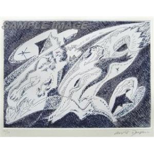 ロベルト・マッタ「無題」(Poligrafa XV Yearsより)（版画）【額縁付き