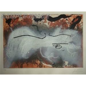 人物画 絵画 男と女 抱擁 版画 リトグラフ ブルーノ・ブルーニ 「望月