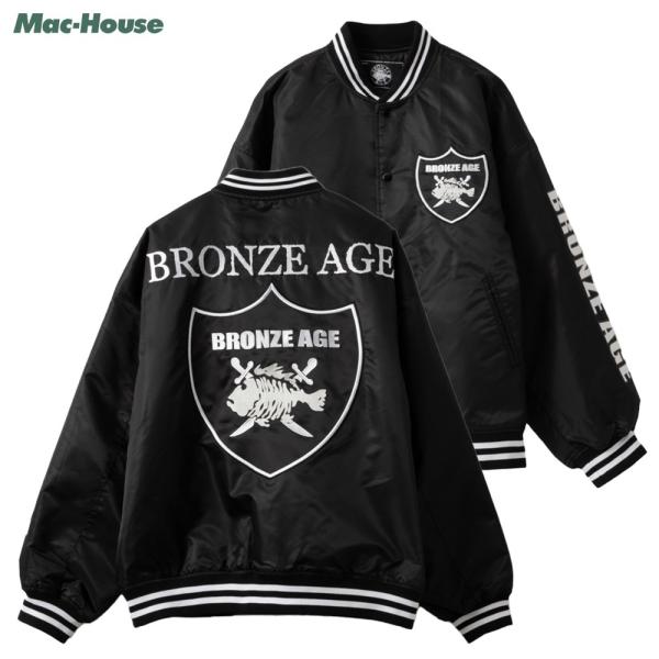 スタジャン メンズ ゆったり ロゴ 刺繍 ワッペン 袖プリント ブルゾン スタジアムジャンパー ジャ...